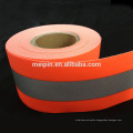 Fire Resistant Reflexband rot mit Silberstreifen breit von 5 cm